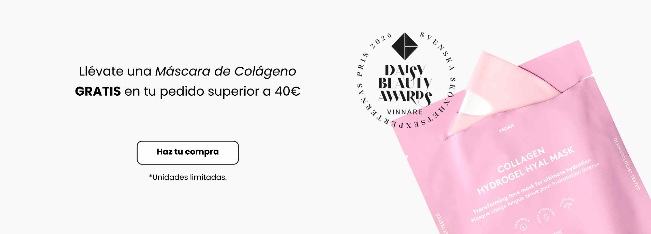 Máscara de Colágeno GRATIS por compras +40€